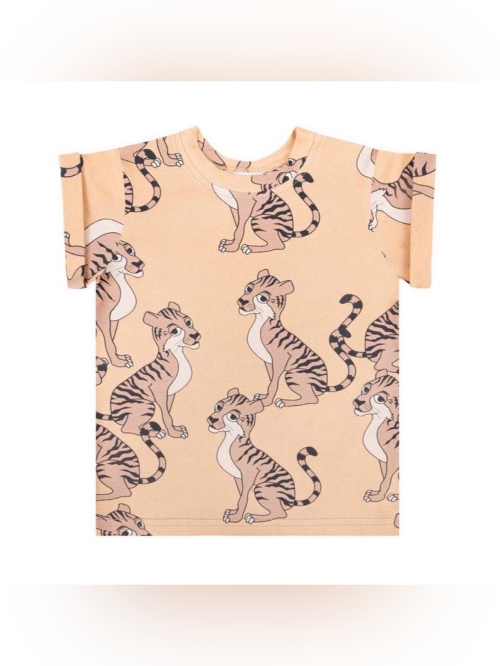 Dear Sophie Tiger Yellow Top Short-sleeve